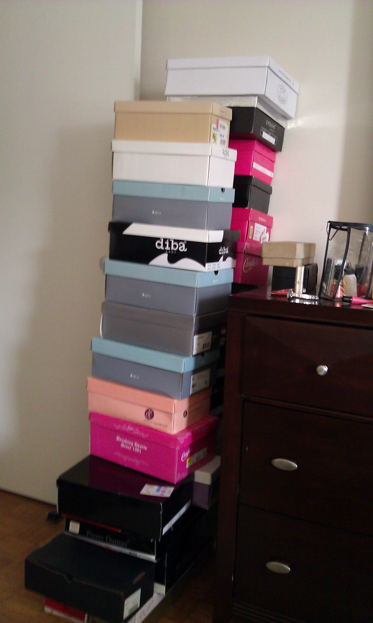 photo: pile of shoe boxes